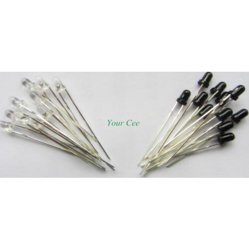 10pairs LED 3mm 940nm IR Infrared Emitting & Receiving Diode Round Tube Light