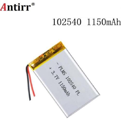 102540 1150mAh 3.7V Rechargeable Lithium Li-Polymer Batteries for LED Lights Lamps Electronic Products