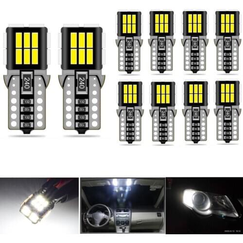 10x W5W T10 LED Car Light 5W 4014 12V 24V 194 5W5 For Opel Astra G Vectra Zafira GT E-Flex WY5W Auto Side Dimension Dome Lamp