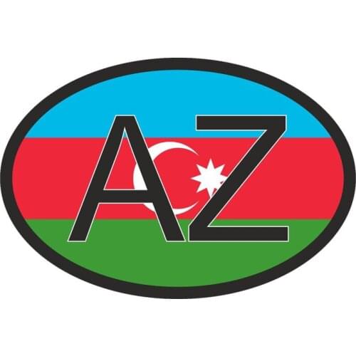 13CM*8.7CM Azerbaijan COUNTRY CODE Accessories Body Bike Car Sticker Decal PVC