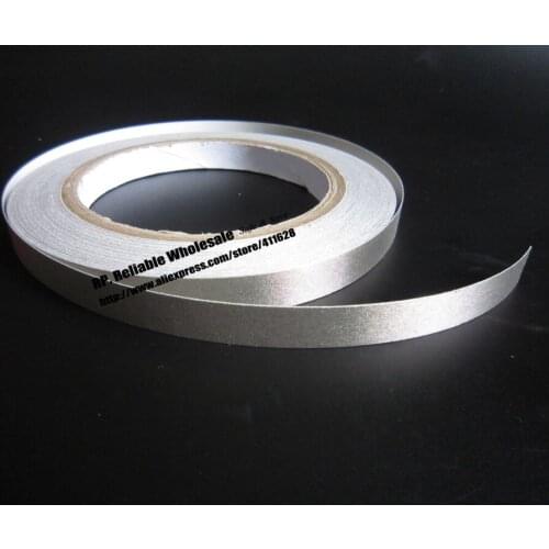 1x 10mm* 20 meters Silver Adhesive Conductive Fabric Tape for PC Phone Cable Wraping Electromagnetic Masking *FREE SHIPPING