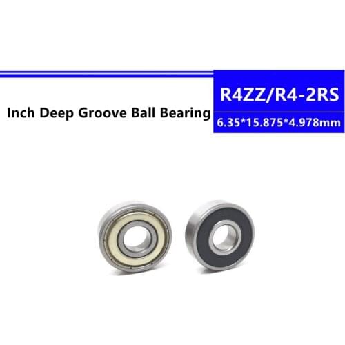 50/100pcs R4ZZ R4-2RS R4 2RS R4RS R4-2Z 1/4"x5/8"x0.196" inch deep groove ball bearing 6.35*15.875*4.978 mm