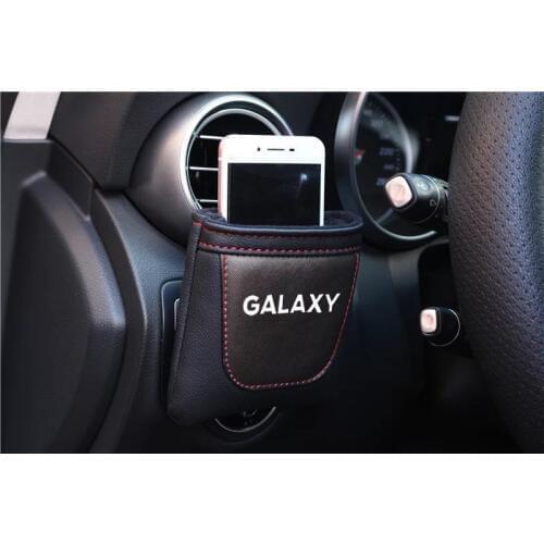 For Ford Galaxy PU Leather Car Air Vent Stow Tidy Storage Cars Accesorios