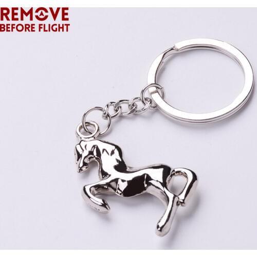 REMOVE BEFORE FLIGHT Fashion Jewelry Key Chain Running Horse Shaped Keychain Gifts Key Chains for Chaveiro Key Ring