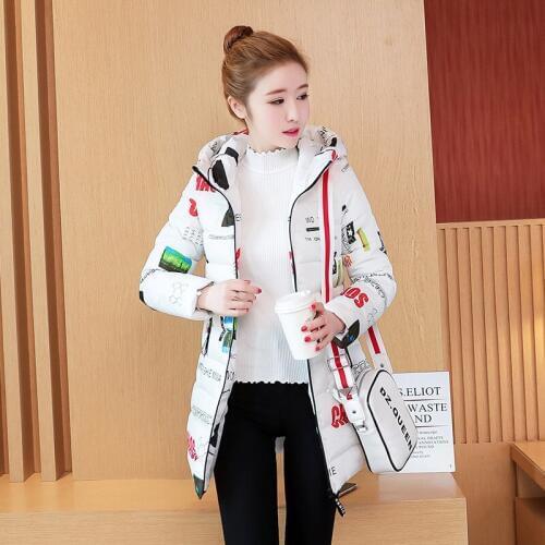 2019 New Arrival Polyester Zipper Slim New Cangzhou Cotton Loose Coat Girls Long Coltsfoot Season Even Hat Thickening Clothes