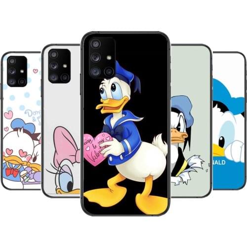 Daisy Love Duck Phone Case Hull For Samsung Galaxy A50 A51 A20 A71 A70 A40 A30 A31 A80 E 5G S Black Shell Art Cell Cove