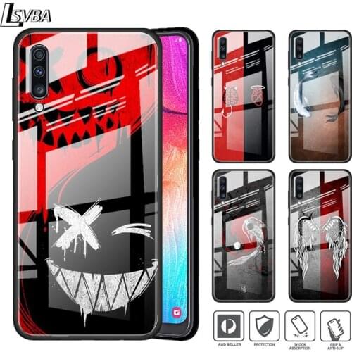 Angel Demon Smiley Yin Yang For Samsung A01 A11 A21S A31 A41 A51 A52 A71 A72 A81 A91 5G Tempered Glass Phone Case