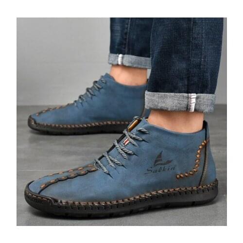 Spring autumn mens leather shoes pure color casual mens shoes mens bare boots