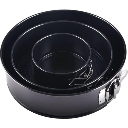 Cake Molds 3pcs/set Kitchen Bakeware Leakproof Round Metal Non-Stick Removable Bottom Heat-Resistant Mousse Chiffon 4,7,9Inch