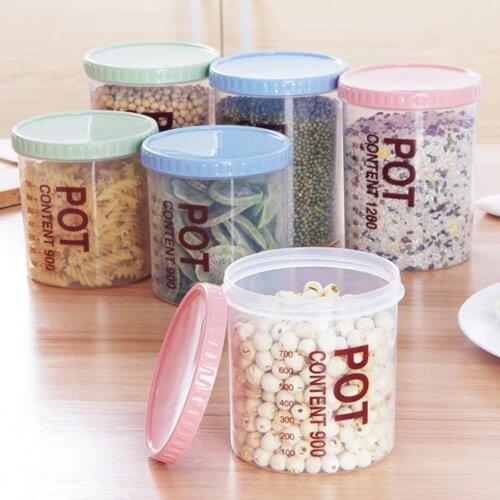 3 Colors Useful Dried Fruit Tea Sealed Jar Plastic Storage Container Sealing Kitchen Accessories