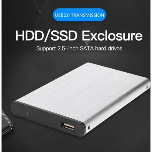 USB 2.0 Hard Drive Case 10TB SATA HDD SSD Box Portable 2.5 inch Aluminum Alloy for Office Caring Computer Supplies