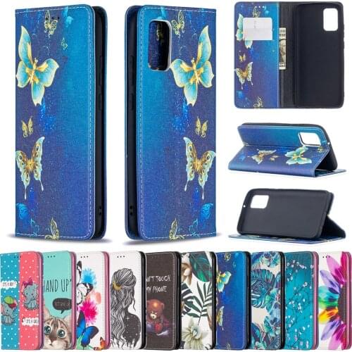 Painted Leather Case For Samsung Galaxy A10 A12 A20 A30 A21S A40 A50 A51 A71 A70 A20E A72 A32 A41 A52 Funda Flip Wallet Coque