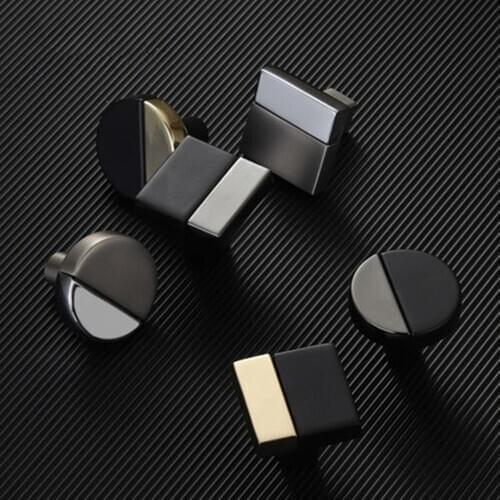 Round handle Nordic cabinet door wardrobe cabinet single hole small handle simple European square cabinet drawer handle