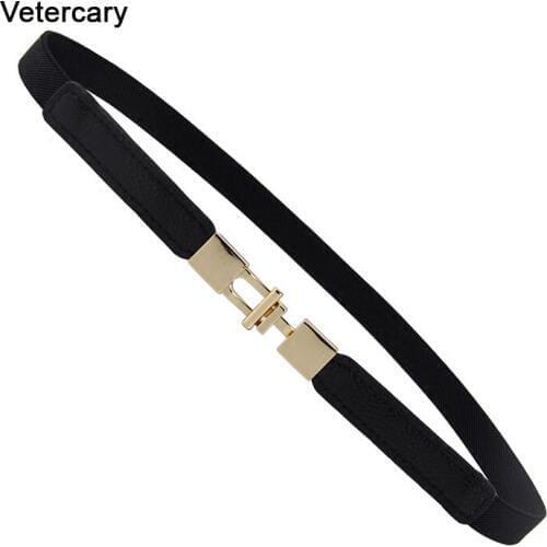 Cute Deisgn belt thin cummerband red slim gold buckle mini waistaband balck elsatic cummerbunds dress decorate accessories girl