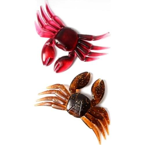 Soft Crab Artificial Bionic Fake Bait For Fishing Lure PVC 7g 8cm Two Colors Accessories Tackle Naturally Sink YE0017