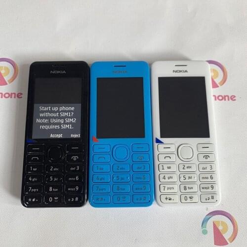 Nokia 206 2060 Refurbished Mobile Phone Dual Sim 2G GSM 1.3MP Unlocked Cheap Celluar Phone