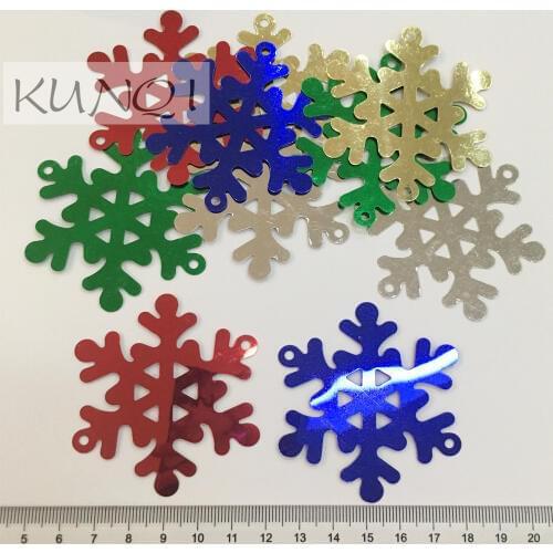 New!! 100pcs 60mm Large Snowflakes Loose Sequin Paillette Sewing,Christmas Decoration, Kids DIY Garment Accessory Mix colo