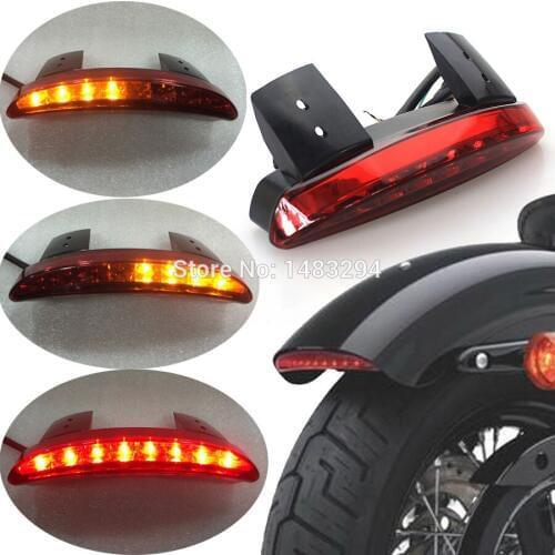 New Rear Chopped Fender Edge LED Tail Light W/ Turn Light Fits For Harley Sportster 883 XL883N XL1200N Chopped 2004-up