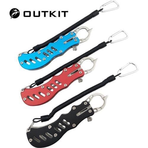 OUTKIT Fishing Tackle Set Aluminium alloy Fish Lip Grip Fish Controler with Multifunction Pliers Equipment for Fishing Tools