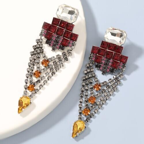 Pauli Manfi 2020 Fashion Metal Acrylic Long Earrings Womens Fashion Earrings Elegant Banquet Jewelry Accessories