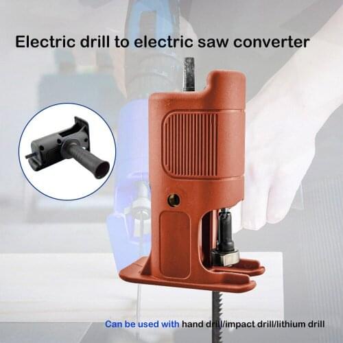 Reciprocating Saw Adapter Electric Drill Modified Electric Saw Wood Metal Cutting 3/9/15 Saw Blade Household Woodworking Tool