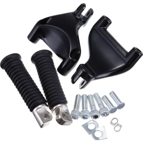 Motorcycle Rear Passenger Footrests Foot Rests Pegs Mount Bracket Set For Harley Sportster XL883 XL1200 2004-2013 2012 2011 2010