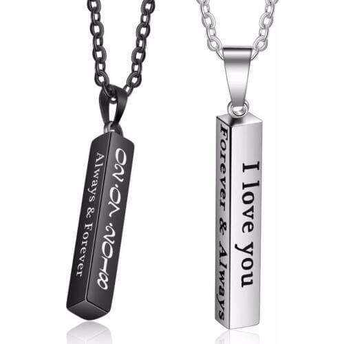 Fashion Women Men Customized Stainless Steel Casual Jewelry Name Engraved Personalzied Pendant Necklace Gift PS018 Dropship