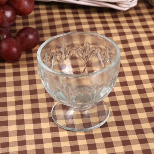 Transparent Glass Ice Cream Cup Vaso Lead Free Glass Cups Dessert Ice Cream Smoothie Cup Restaurant Hotel Pudding Cream Cups