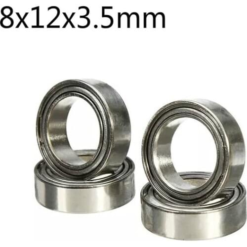4PCS 8x12x3.5mm Ball Bearings For WL1/18 A959 A979 RC Cars RC Truck Parts