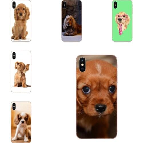 Cute Spaniel Dog For Apple iPhone 4 4S 5 5C 5S SE SE2020 6 6S 7 8 11 Plus Pro X XS Max XR Luxury Cell Phone Case