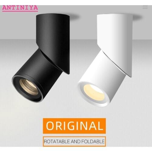 1pcs High quality Surface Mounted Rotating LED COB dimmable Downlights ac85-265V 10W 15W 20W LED Ceiling Lamp Spot Lights
