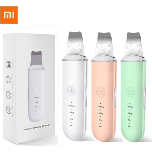 Xiaomi Ultrasonic Skin Scrubber Vibration Face Spatula Blackhead Remover Shovel Clean Cavitation Peeling Facial Lifting