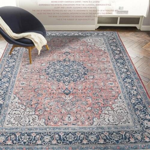 Vintage Persian Carpets For Living Room European American Style Rugs For Bedroom Sofa Area Table Floor Rugs Mat Coffee Chenille