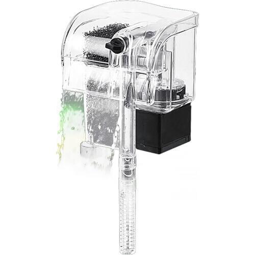 3 IN 1 External Aquarium Filter Mini Fish Tank Hang Up Filter Water Pump Waterfall Maker Oxygen Pump Water Purifier EU Pplug