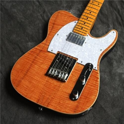 High quality koa wood electric guitar, ready in store, immediately shipping