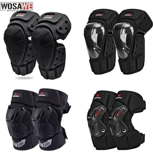 WOSAWE Motorcycle Knee Pads Motocross Knee Protector Guard Moto Racing Knee Protector Hard Shell Crashproof Gear Guards Kneepads