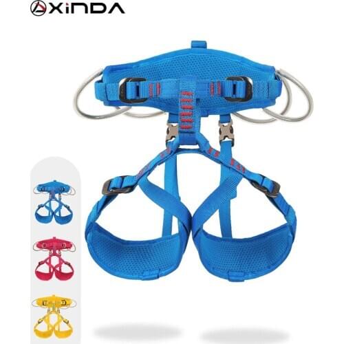 Xinda Children Half Body safety Harness Outdoor Rock Climbing Protection Belt Child Protect Half Harness Mountaineering Equipmen