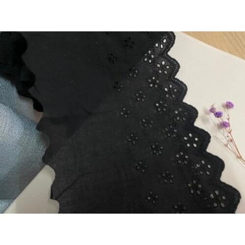 1 Meter White Cotton Lace Trims Costume Embroidered Lace Cloth Fabric Ribbon Applique DIY Sewin Dress Lace 35cm