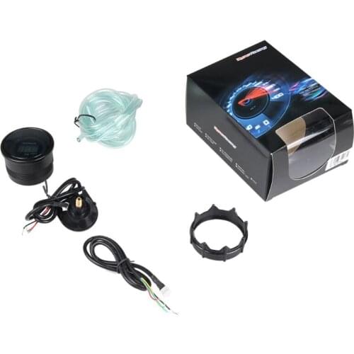 2'' 52mm Turbo Boost Gauge Digital Analog 12V Pressure Meter 15-45 Psi w/ Sensor R7UB