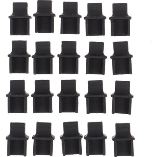 Hot sale 20pcs connector end cover router connection end dust plug RJ45 protective soft rubber cover network