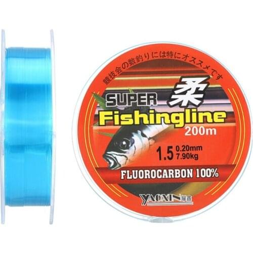 200M Fishing Line Nylon Fluorocarbon Coated Monofilament Fishing Leader Line Carp Fishing Wire Tools
