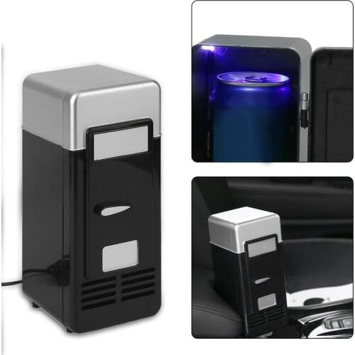 5V 10W Mini Car Refrigerator USB Multi-Function Home Travel Vehicular Fridge Dual-use Box Cooler Warmer Refrigerator For Car