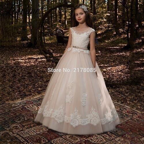 2019 First Communion Dresses Flower Girl Dresses Pageant Dresses For Girls Vestidos De Comunion Cheap Little Girls Pageant Dress