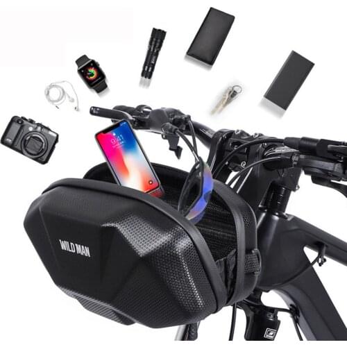 3.5L Waterproof EVA Bicycle Front Bag Hard Shell Electric Scooter Handlebar Bag Cycling Bag Bike Accessories 31.5x14.5x13.5 Cm