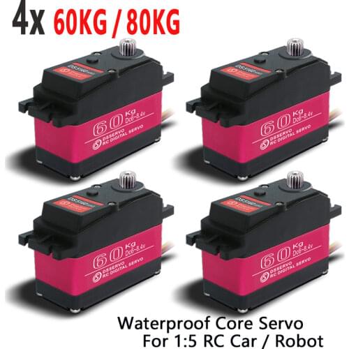 1 X Waterproof High Speed Stainless Steel Gear Coreless Digital Servo 25KG/.07S for 1/8 1/10 Scale RC Cars