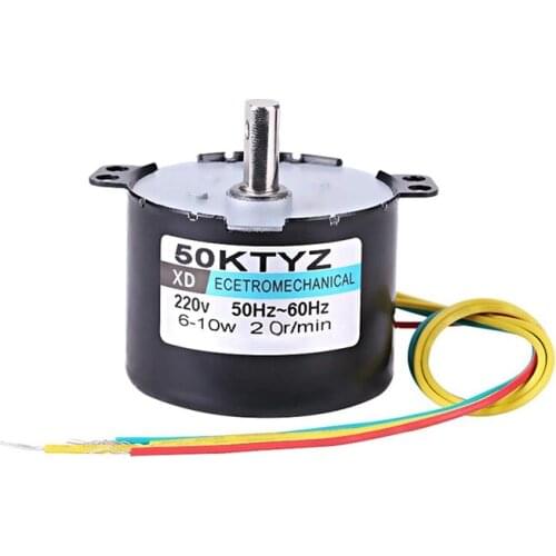 50KTYZ Ac220v 10W 0.5A 20R/ Min Permanent Magnet Synchronous Motor Ac Gear Reduction Motor Cw / Ccw