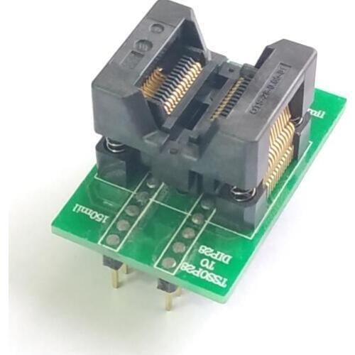 10pcs TSSOP28 to DIP28 Adapter TSSOP20 TSSOP24 TL866A TL866CS programmer TSSOP8 to DIP28 IC Test Socket adapter 0.65mm Pitch