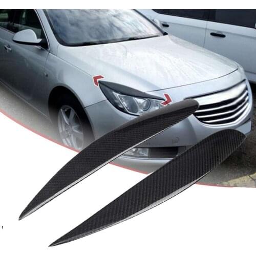 Car Styling Headlight Eyebrow Eyelids Trim Cover Carbon Sticker For Vauxhall Corsa D VXR 2006 2007 2008 2009 2010 2011 2012 2014