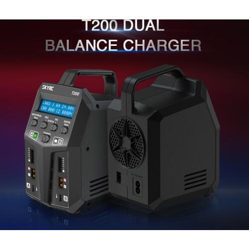 2019 New SKYRC T200 Dual AC/DC Balance Charger 12A 100W XT60 Plug For LiPo Li-ion LiFe NiCd NiMH PB LiHV Battery