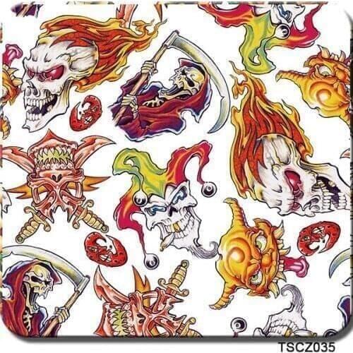 CS035 Water Transfer Hydrographics Printing Film Skulls Pattern 0.5M Width*20M Water Dipping Film